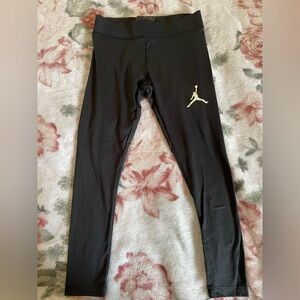 Jordan Kids Black Leggings with white Jumpman